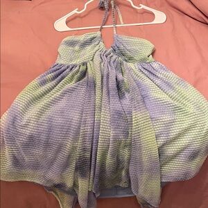 Wild Fable Textured Blue and Green Top